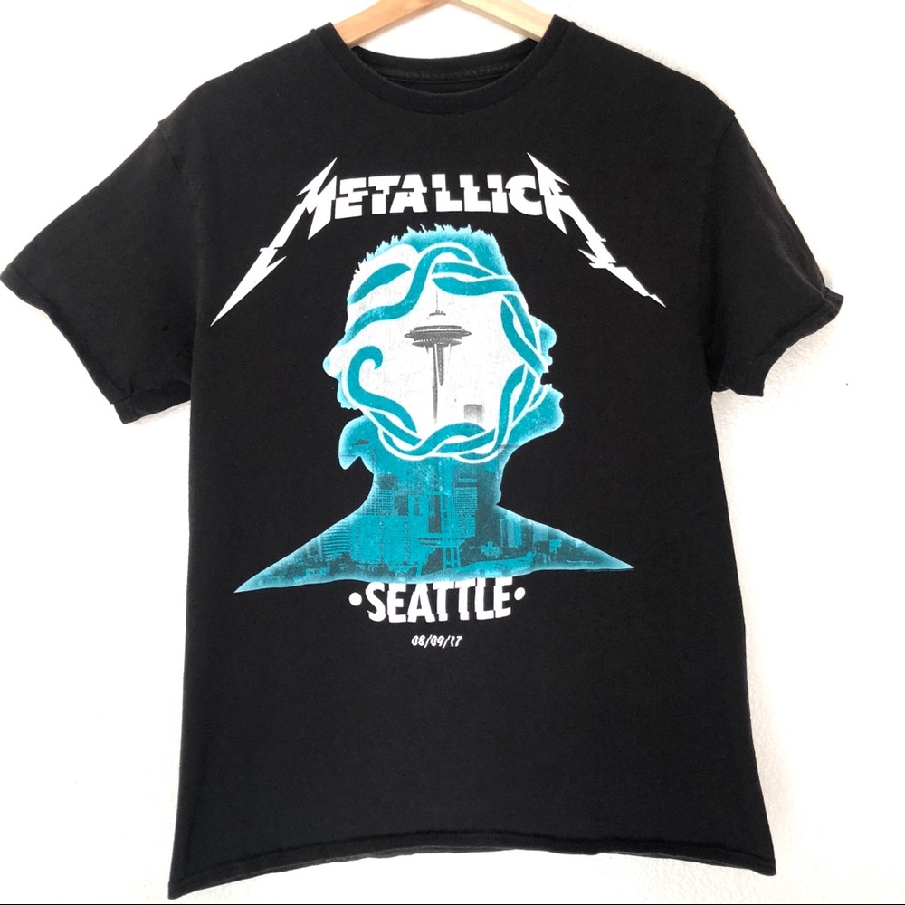 Metallica 2017 Tour Seattle Concert Tee Shirt Rock Eddie Munson